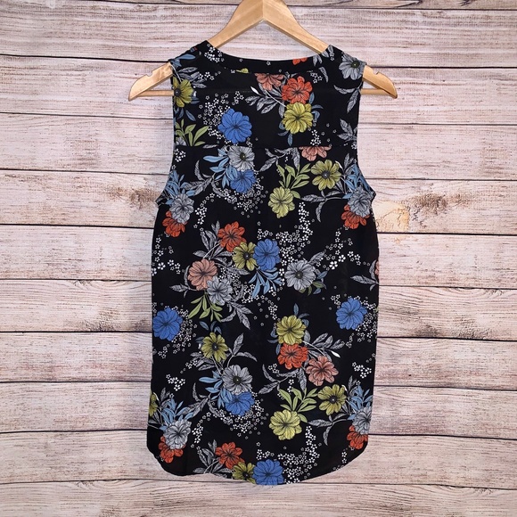 Pink Rose Floral Blouse with Front Knot - Medium - Picture 2 of 3